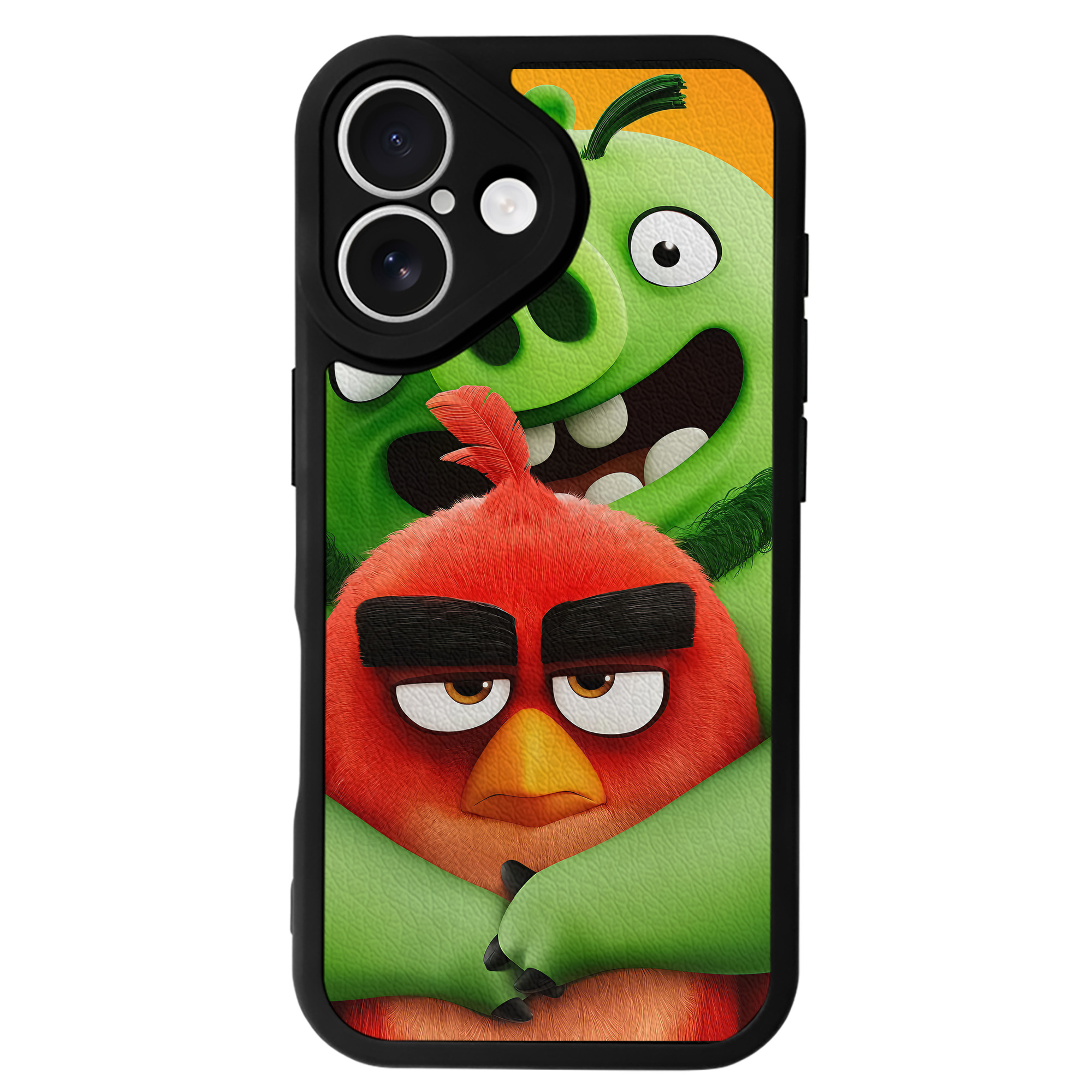 （画像用） Angry Birds アングリーバード 【iPhone 16シリーズ対応】シリコンスマホケース（レザー調） 材質：シリコン